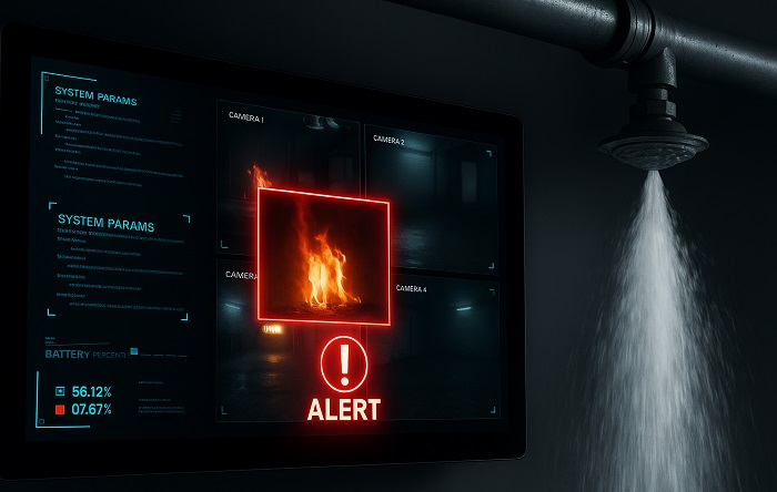 هوش مصنوعی تشخیص دود و آتش از دوربین مدار بسته